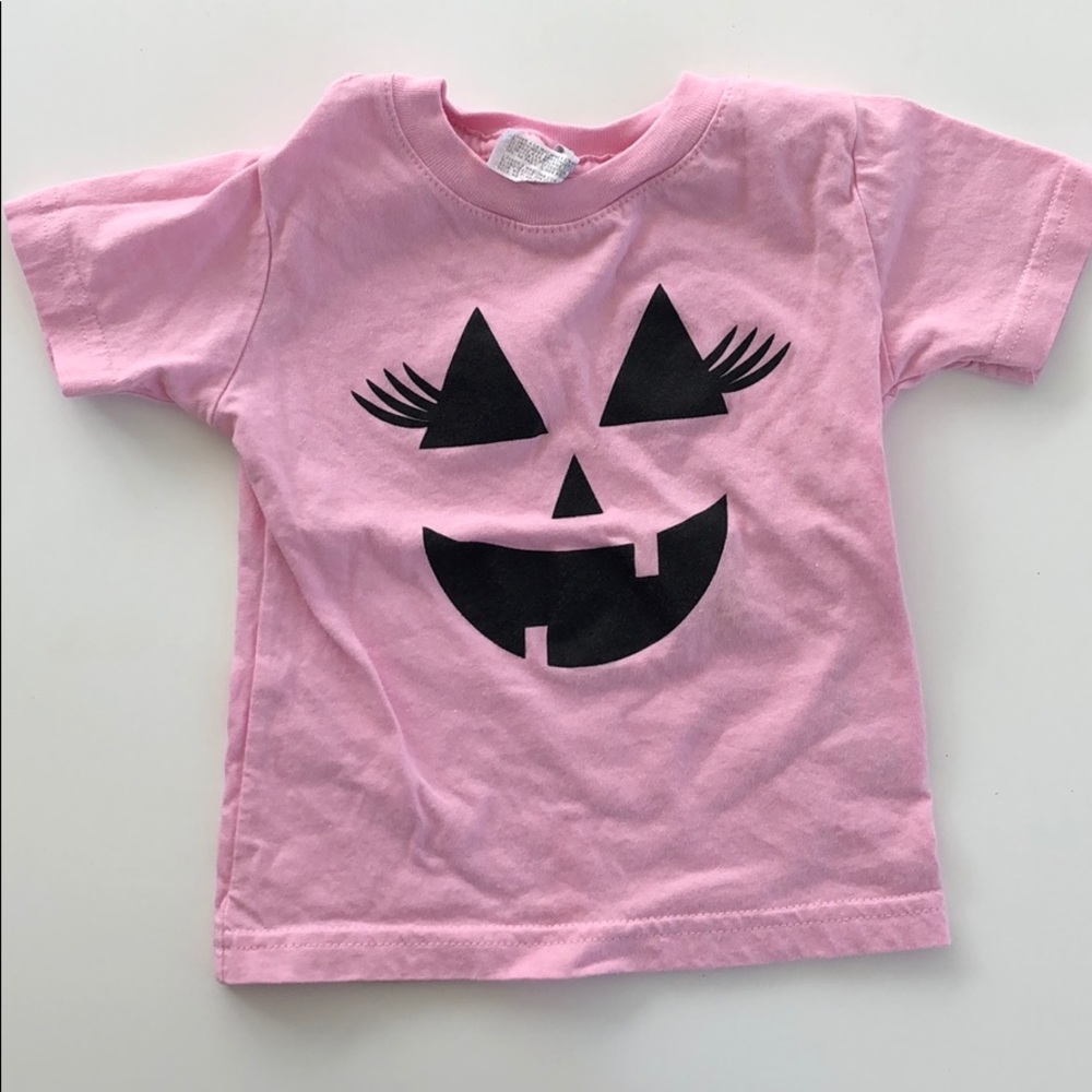 Pink jack o lantern tee